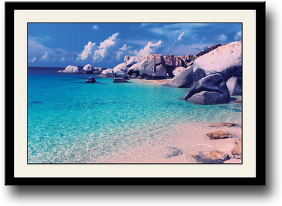 Blue water Fine Art Print(10 inch X 14 inch, Framed)