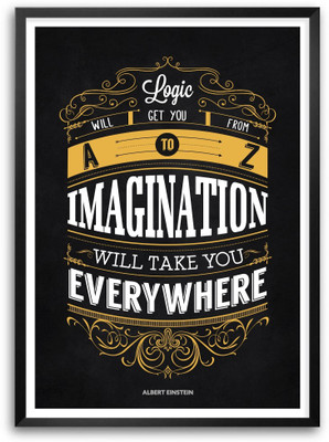 Logic and Imagination from Albert Einstein Inspirational Quotes Poster Paper Print(18 inch X 12 inch, Rolled)
Logic and Imagination from Albert Einstein Inspirational Quotes Poster Paper Print(18 inch X 12 inch, Rolled)