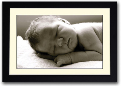 Baby Sleeping Looking Sweet Fine Art Print(14 inch X 20 inch, Framed)