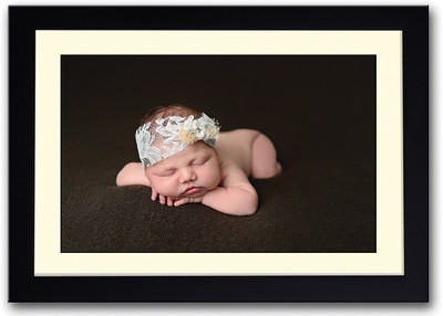 Sleeping Baby Looking Very Cute Fine Art Print(14 inch X 20 inch, Framed)