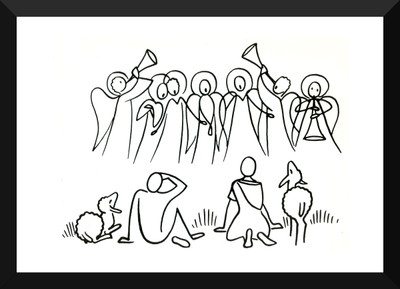 Tallenge - Christmas Art - Angels Inform Shepherds of the Birth of the Christ - Large Size Ready To Hang Framed Digital Art Print On Photographic Paper(24 inch X 16 inch, Framed)
Tallenge - Christmas Art - Angels Inform Shepherds of the Birth of the Christ - Large Size Ready To Hang Framed Digital Art Print On Photographic Paper(24 inch X 16 inch, Framed)