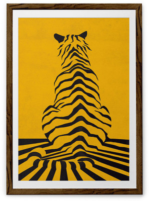 Tiger Fine Art Print(36 inch X 24 inch, Framed)