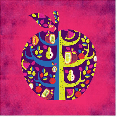 Square Apple Pink Fine Art Print(24 inch X 24 inch, Rolled)