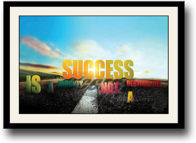 Success is a Journey Fine Art Print(10 inch X 14 inch, Framed)