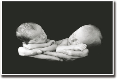 Two babies in hand Fine Art Print(12 inch X 18 inch, Rolled)