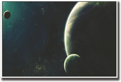 Planets and Moons Fine Art Print(12 inch X 18 inch, Rolled)