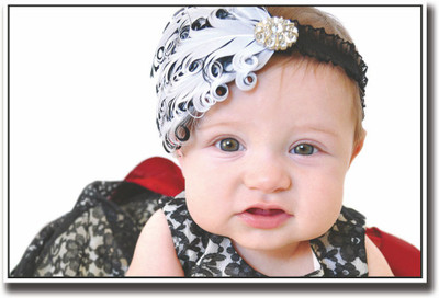 Baby girl in black dress Fine Art Print(12 inch X 18 inch, Rolled)