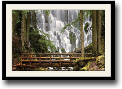 Waterfall Fine Art Print(10 inch X 14 inch, Framed)