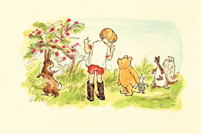 ESP Creation Pooh Garden 12x18 Inch Paper Poster Paper Print(18 inch X 12 inch, Rolled)