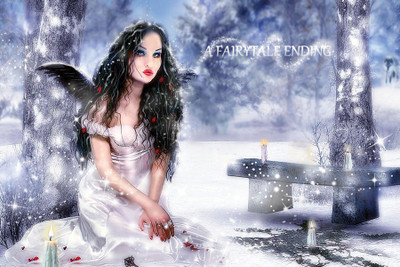 A prety angel poster Paper Print(12 inch X 18 inch, Rolled)