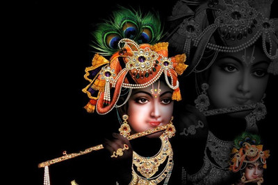 Posterhouzz Krishna Poster Fine Art Print(12 inch X 18 inch, Rolled)