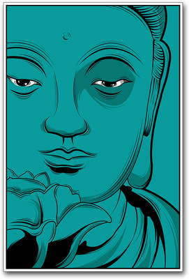 Lord Buddha Photographic Paper(18 inch X 12 inch)