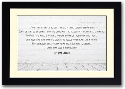 Steve Jobs Motivational quote on the wall Fine Art Print(14 inch X 20 inch, Framed)
Steve Jobs Motivational quote on the wall Fine Art Print(14 inch X 20 inch, Framed)