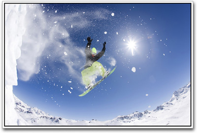 Snowboarding Paper Print(12 inch X 18 inch)