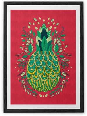 Pineapple Fine Art Print(20 inch X 30 inch, Framed)