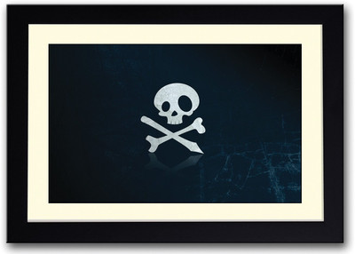 Danger Skull Afp1175 Fine Art Print(14 inch X 20 inch, Framed)