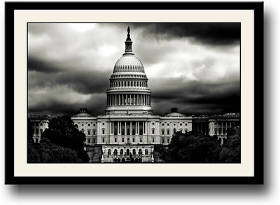 White house Fine Art Print(10 inch X 14 inch, Framed)