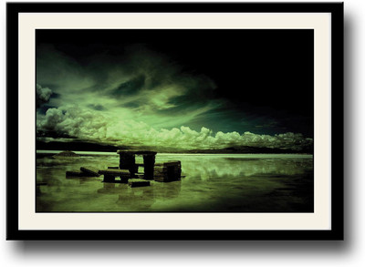 Lake view Fine Art Print(10 inch X 14 inch, Framed)