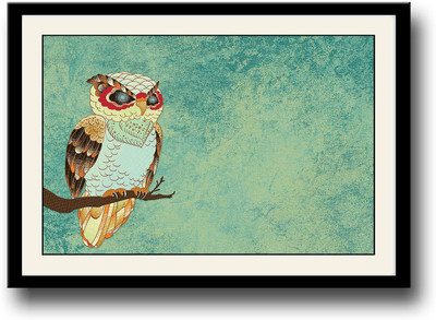 Awesome Owl art Fine Art Print(10 inch X 14 inch, Framed)