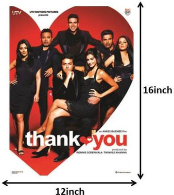 Thank You Paper Print(16 inch X 12 inch, Rolled)