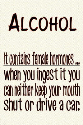 Alcohol. It Contains Female Hormones. Paper Print(18 inch X 12 inch, Rolled)