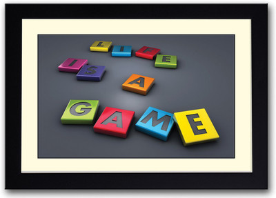 Life is a Game Fine Art Print(14 inch X 20 inch, Framed)