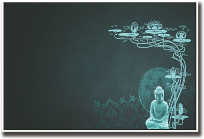Blue Buddha Fine Art Print(12 inch X 18 inch, Rolled)