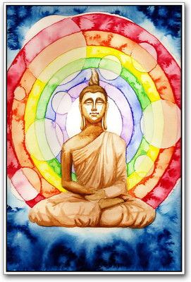 Lord Buddha Meditation Photographic Paper(18 inch X 12 inch)