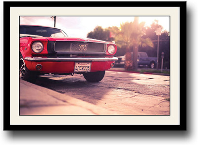 Amazing red car Fine Art Print(10 inch X 14 inch, Framed)