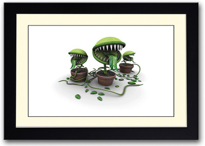 Monster Plants Art Fine Art Print(14 inch X 20 inch, Framed)
