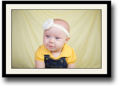 Baby in yellow and blue Fine Art Print(10 inch X 14 inch, Framed)