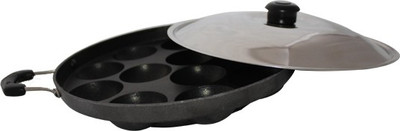 Needhi Appam Patra 12 Cavities Paniyarakkal Set with Lid(Aluminium, Non-stick), Black
Needhi Appam Patra 12 Cavities Paniyarakkal Set with Lid(Aluminium, Non-stick), Black