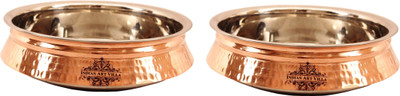 IndianArtVilla Set of 2 Induction Handi Handi 4 L(Steel, Copper, Induction Bottom), Brown;silver
IndianArtVilla Set of 2 Induction Handi Handi 4 L(Steel, Copper, Induction Bottom), Brown;silver
