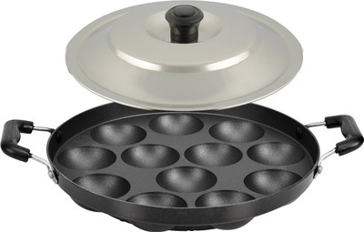 TG Shoppers Non Stick Appam Patra Paddu Maker Appakara 12pcs Appachatty Pan 22 cm diameter with Lid(Aluminium, Stainless Steel, Non-stick), Black;white
TG Shoppers Non Stick Appam Patra Paddu Maker Appakara 12pcs Appachatty Pan 22 cm diameter with Lid(Aluminium, Stainless Steel, Non-stick), Black;white
