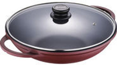Bergner Die Cast with Lid Kadhai 32 cm with Lid(Aluminium, Non-stick, Induction Bottom), Maroon
Bergner Die Cast with Lid Kadhai 32 cm with Lid(Aluminium, Non-stick, Induction Bottom), Maroon