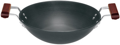 Hawkins Futura Hard Anodized Kadhai 30 cm(Hard Anodised, Non-stick), Black