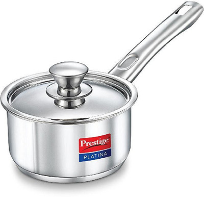 Prestige Platina stainless steel Sauce Pan 16 cm diameter(Stainless Steel, Induction Bottom)