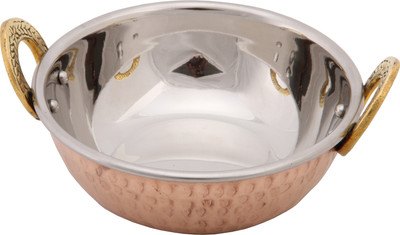 Bhalaria Copper Outside Stainless Steel Inside Handi 0.3 L(Stainless Steel)