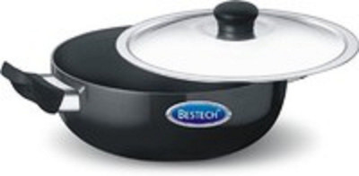 Bestech Kadhai 24 cm with Lid(Hard Anodised, Non-stick, Induction Bottom), Black
Bestech Kadhai 24 cm with Lid(Hard Anodised, Non-stick, Induction Bottom), Black