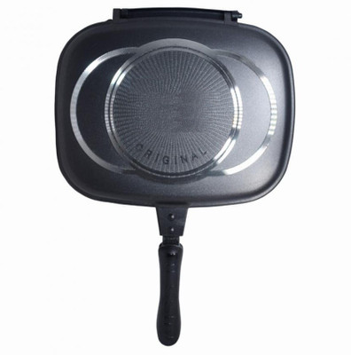 Wonder World ™ Dessini cook,fry pan,non-stick pan,Handy Frying Pan,Double Side Grill Pan 32cm Grill Pan 32 cm diameter with Lid(Aluminium, Non-stick, Induction Bottom), Black
Wonder World ™ Dessini cook,fry pan,non-stick pan,Handy Frying Pan,Double Side Grill Pan 32cm Grill Pan 32 cm diameter with Lid(Aluminium, Non-stick, Induction Bottom), Black
