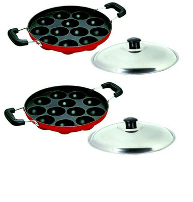 Rituraj Appapatram with lid and two side handle Paniyarakkal Set with Lid(Aluminium, Non-stick), Multicolor
Rituraj Appapatram with lid and two side handle Paniyarakkal Set with Lid(Aluminium, Non-stick), Multicolor