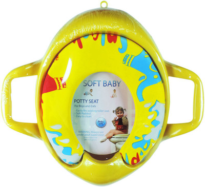 Ole Baby Soft Baby Elephant Prints With Side Handle Potty Seat(Multicolor)