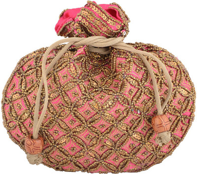 Kleio Kleio Ethnic Potli Potli(Pink)