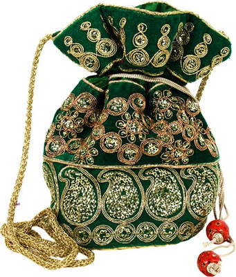 Purpledip Ethnic Potli(Green)