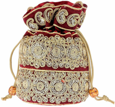 Home N Mee Red Zari Potli(Red)