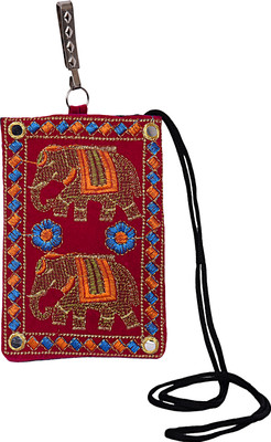 Magnus Embroidered Pouch(Maroon)