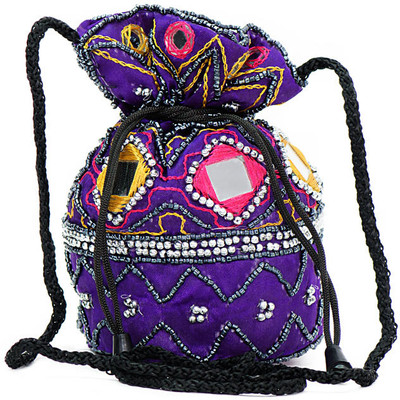 Vermello Blue Designer Potli Pouch(Blue)