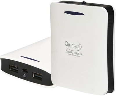Quantum 10400 mAh Power Bank (QHM10400, USB 2 Output power bank)(White, Black, Lithium-ion), Black;white
Quantum 10400 mAh Power Bank (QHM10400, USB 2 Output power bank)(White, Black, Lithium-ion), Black;white