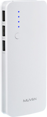 Muven 10000 mAh Power Bank (C500, Portable Charger)(Grey, Lithium-ion)
