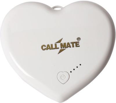 Callmate 5200 mAh Power Bank (Heart, Shape)(White, Lithium-ion)